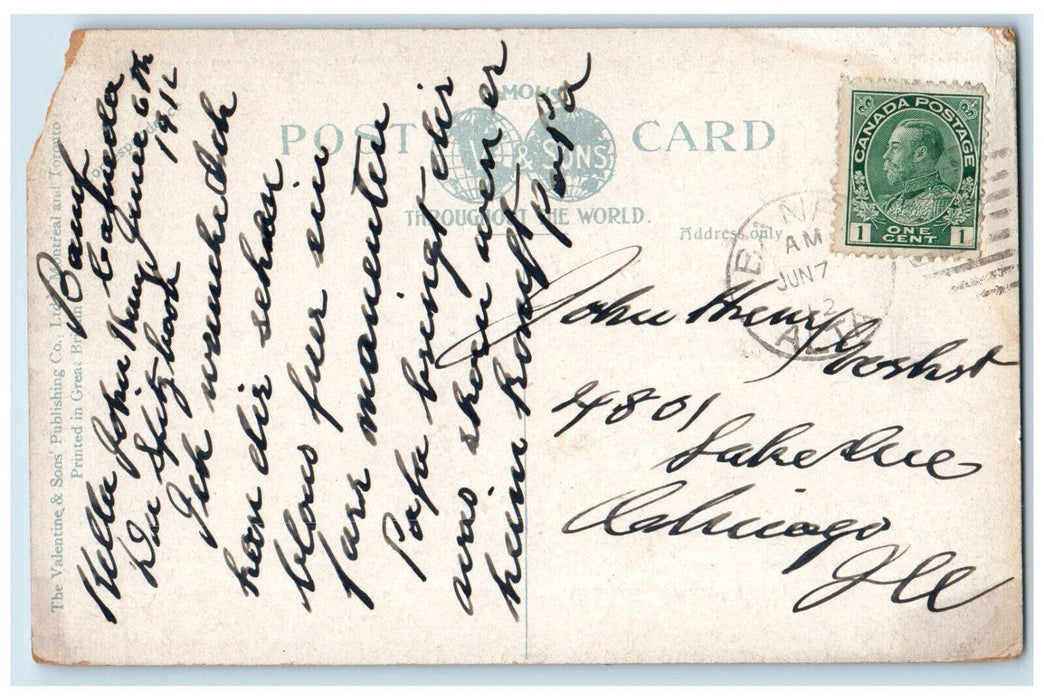 1912 The "Hoodoos" Natural Pillars Banff Alberta Canada Antique Postcard