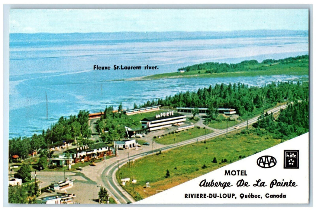 c1950's St. Laurent River Auberge De La Pointe Riviere Du Luop Canada Postcard