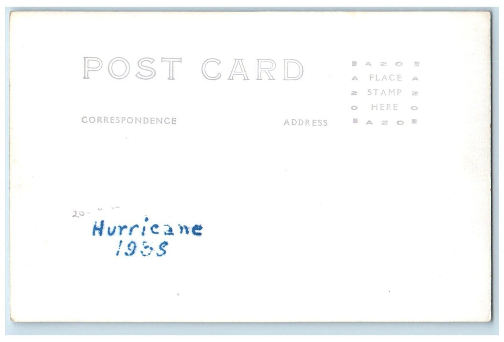 1938 Oak Street Hurricane Disaster England RPPC Photo Vintage Postcard