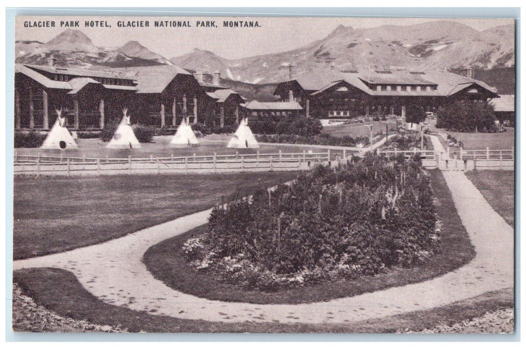 c1940's Glacier Park Motel Glacier National Park Montana MT Postcard