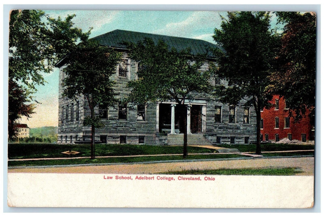 1908 Law School Adelbert College Scene Cleveland Ohio OH Posted Vintage Postcard