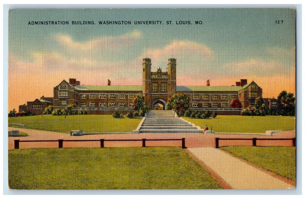 1940 Administration Building Washington University St Louis Missouri MO Postcard