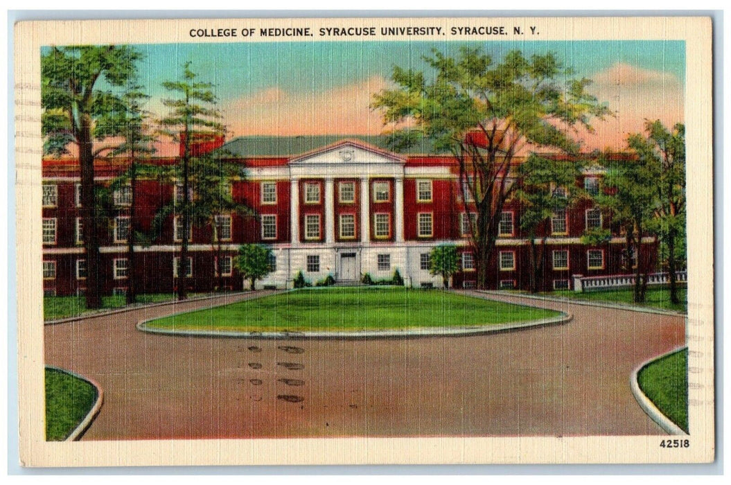 1948 College Of Medicine Syracuse University Syracuse New York NY Postcard