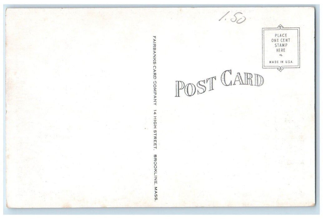 c1930's Philips Congregational Church Cars Watertown Massachusetts MA Postcard