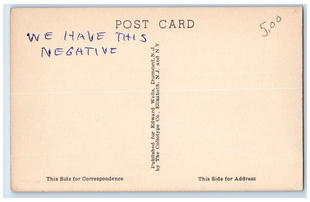 Evangelical Congregational Chruch Street View Needham Massachusetts MA Postcard