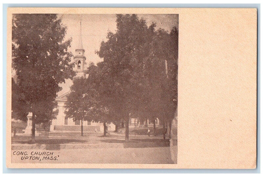 c1910's Congregational Church Upton Massachusetts MA Unposted Antique Postcard