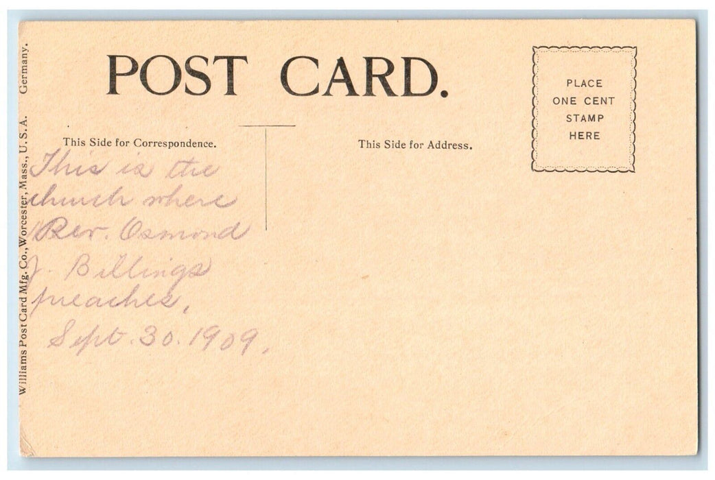 c1910's Congregational Church Upton Massachusetts MA Unposted Antique Postcard