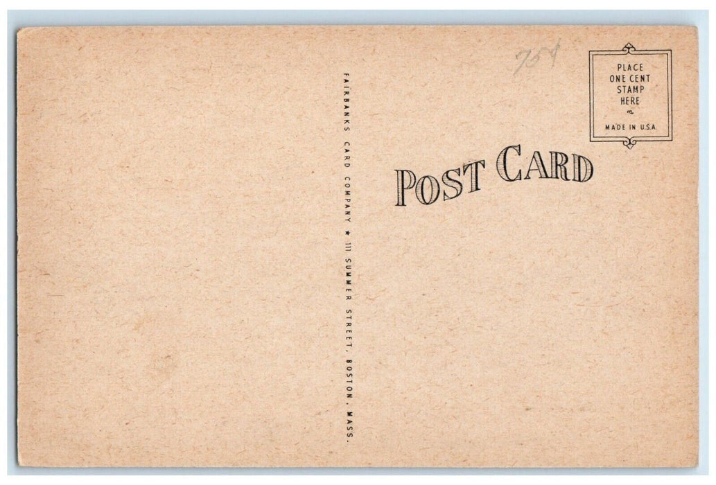 c1930's Unitarian Church Uxbridge Massachusetts MA Unposted Vintage Postcard