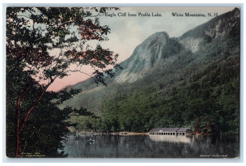 c1940 Eagle Cliff Profile Lake White Mountains New Hampshire NH Antique Postcard