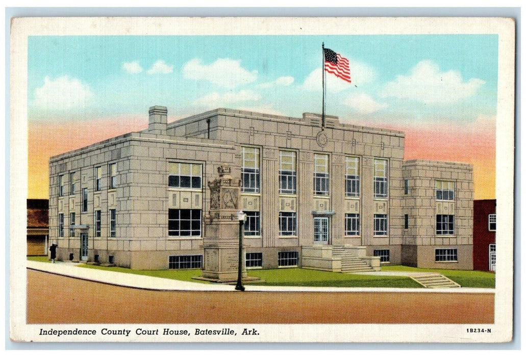c1920 Independence County Court House Exterior Batesville Arkansas AK Postcard