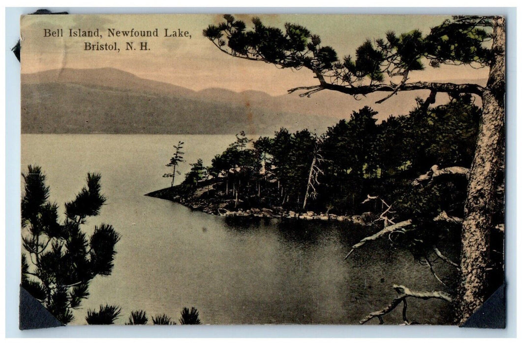1914 Bell Island Newfound Lake Bristol New Hampshire NH Vintage Antique Postcard