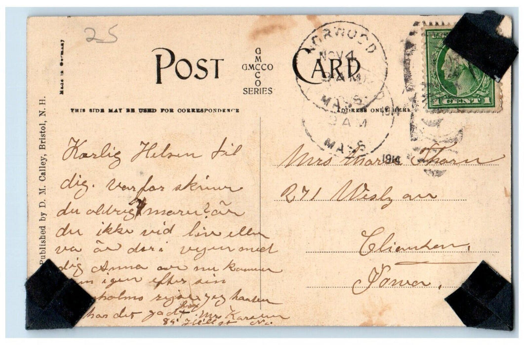 1914 Bell Island Newfound Lake Bristol New Hampshire NH Vintage Antique Postcard