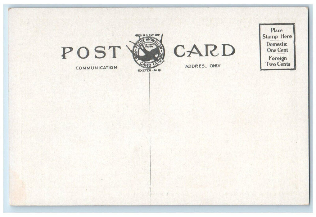 c1910 Entering Road Car Washington Pine Trees New Hampshire NH Antique Postcard