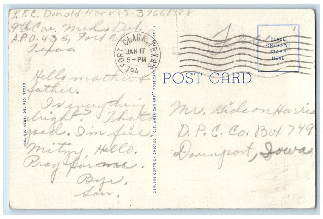 c1940's Bluff at Rough Canyon on Devil's River Near Del Rio Texas TX Postcard