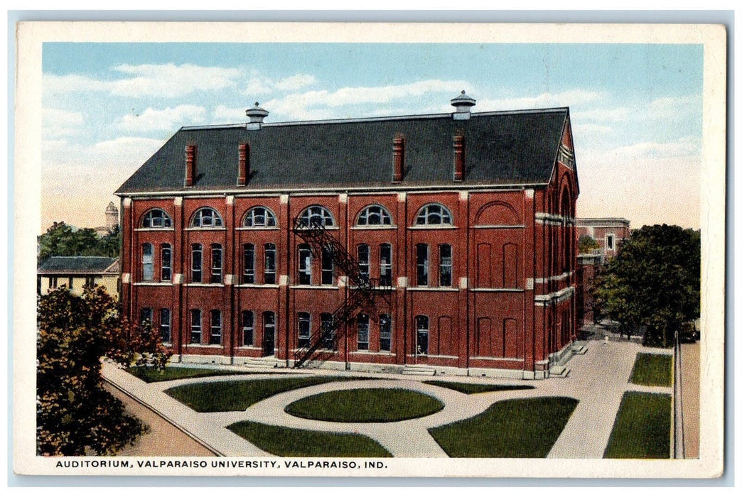 c1920's Auditorium Valparaiso University Valparaiso Indiana IN Unposted Postcard