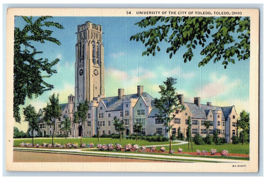 c1940's University Of The City Toledo Exterior Toledo Ohio OH Unposted Postcard