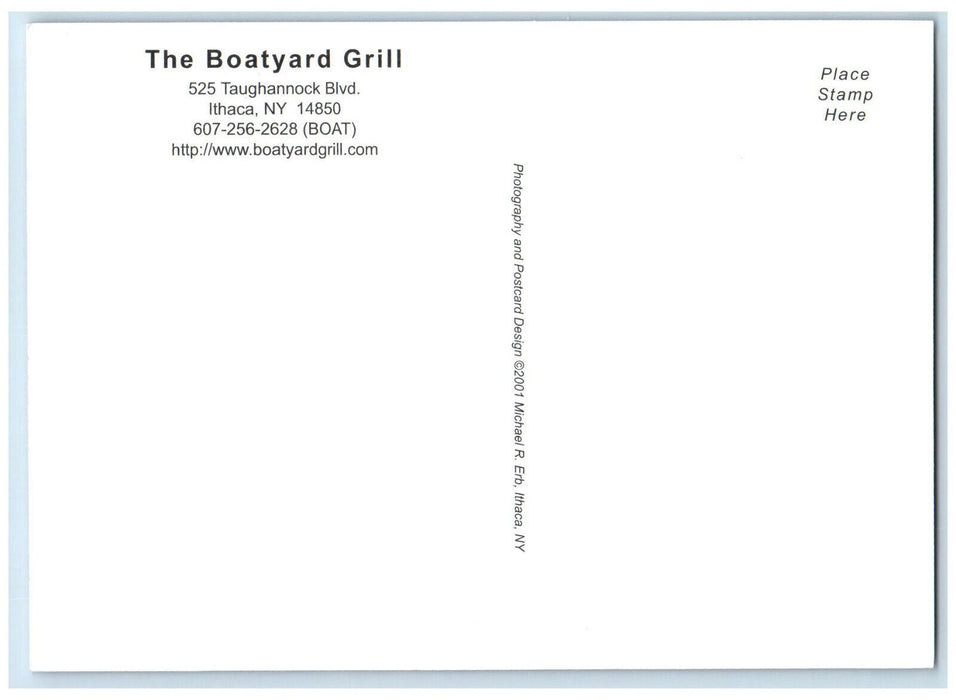 c1960's The Boat Yard Grill Ithaca's Premier Waterfront Restaurant NY Postcard