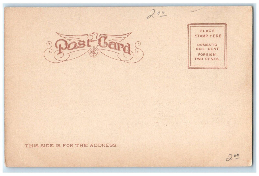 c1905 US Court House Post Office Exterior Building Indianapolis Indiana Postcard