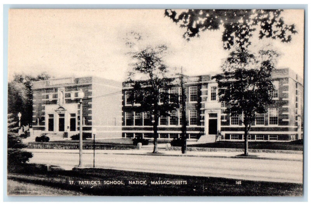 c1930's ST. Patrick's High School Building Natick Massachusetts MA Postcard