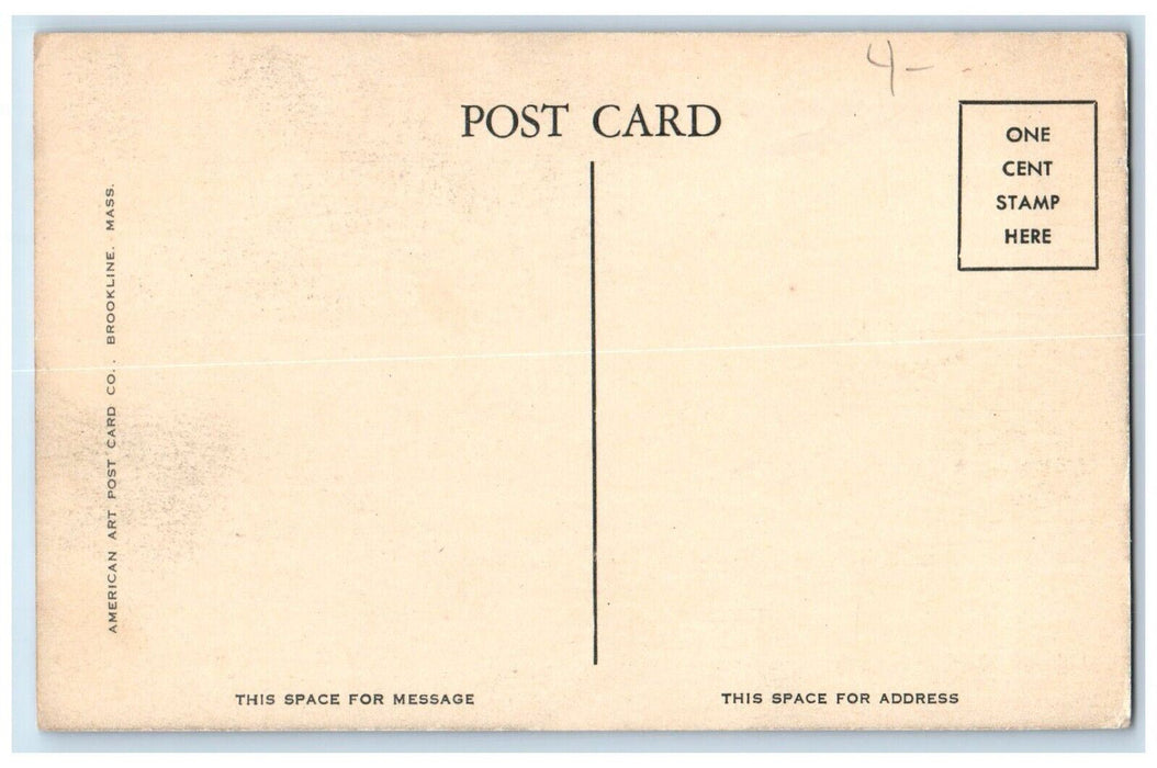 c1910's Post Office Street Car View Natick Massachusetts MA Antique Postcard