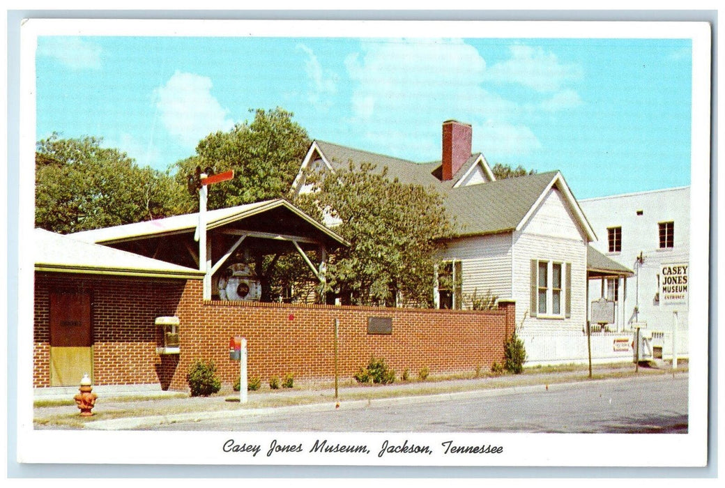 c1960s Casey Jones Museum Display Jackson Tennessee TE Unposted Vintage Postcard