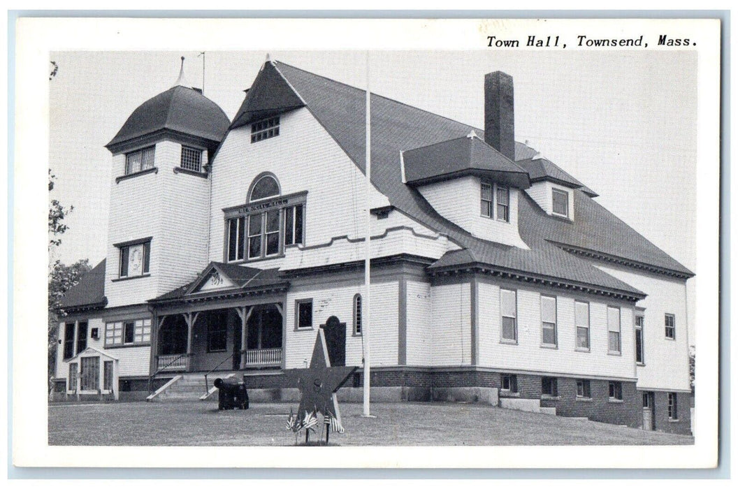 c1930's Town Hall Building Townsend Massachusetts MA Unposted Vintage Postcard