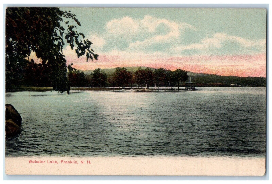 1905 Scenic View Webster Lake Franklin New Hampshire NH Vintage Antique Postcard