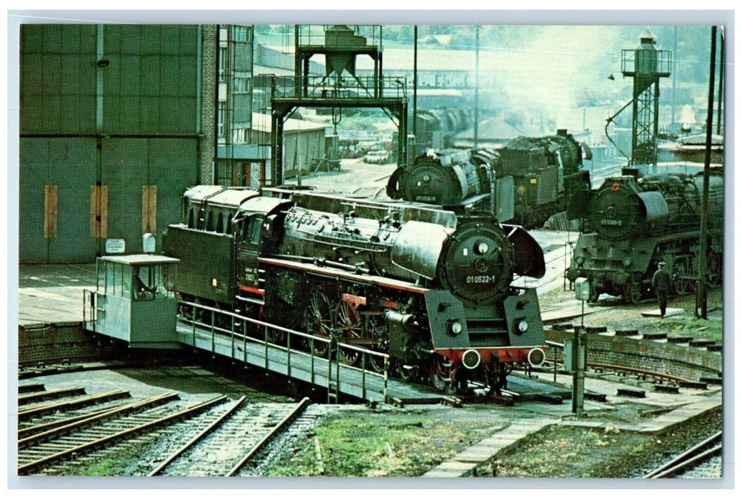 1977 German State Railways East Germany DR 01.522 Saalfeld East Germany Postcard