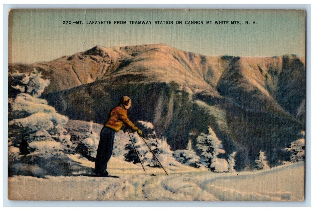 1940 Lafayette Tramway Station Cannon Mt White Mts New Hampshire NH  Postcard