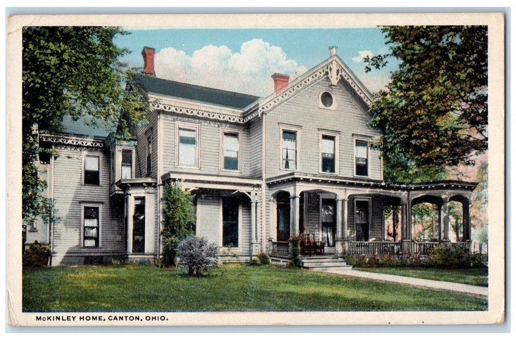 c1910's McKinley Home Street View Scene Canton Ohio OH Unposted Vintage Postcard