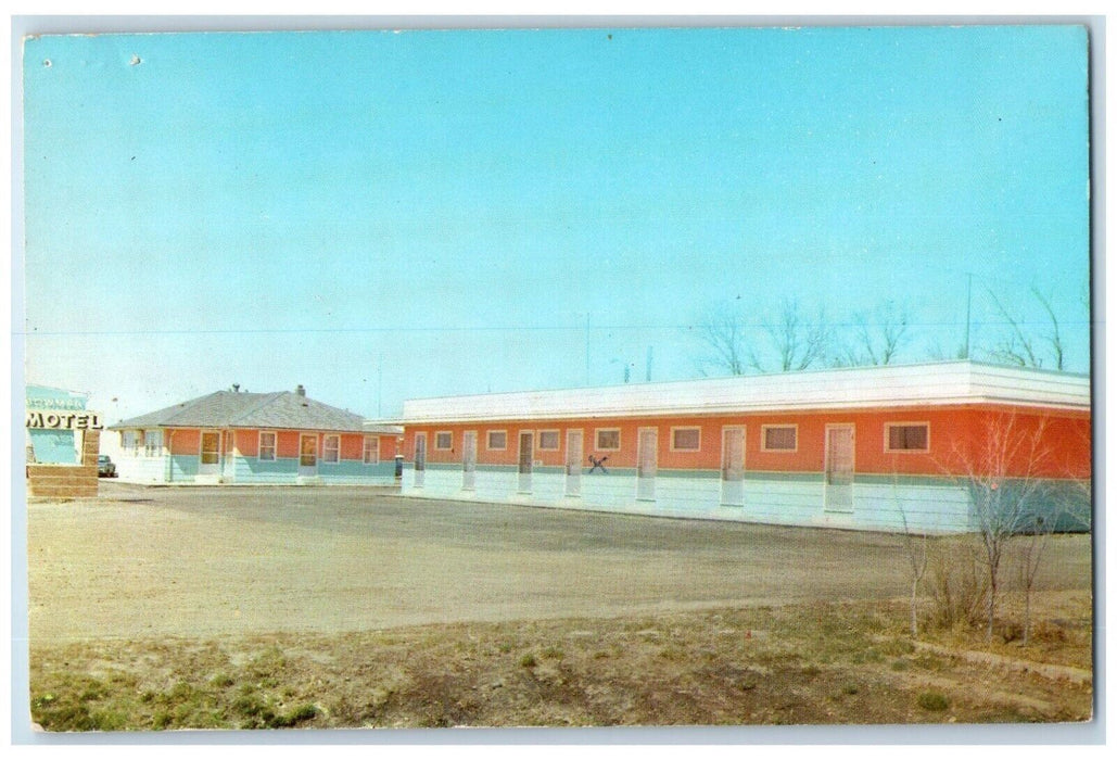 1960 Bowman Motel Exterior Building Parking Bowman North Dakota Vintage Postcard