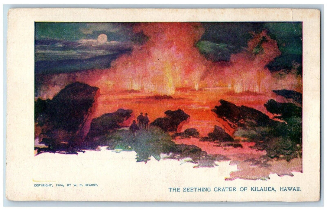 c1905 View Of The Seeing Crater Of Kilauea Hawaii HI Antique Unposted Postcard