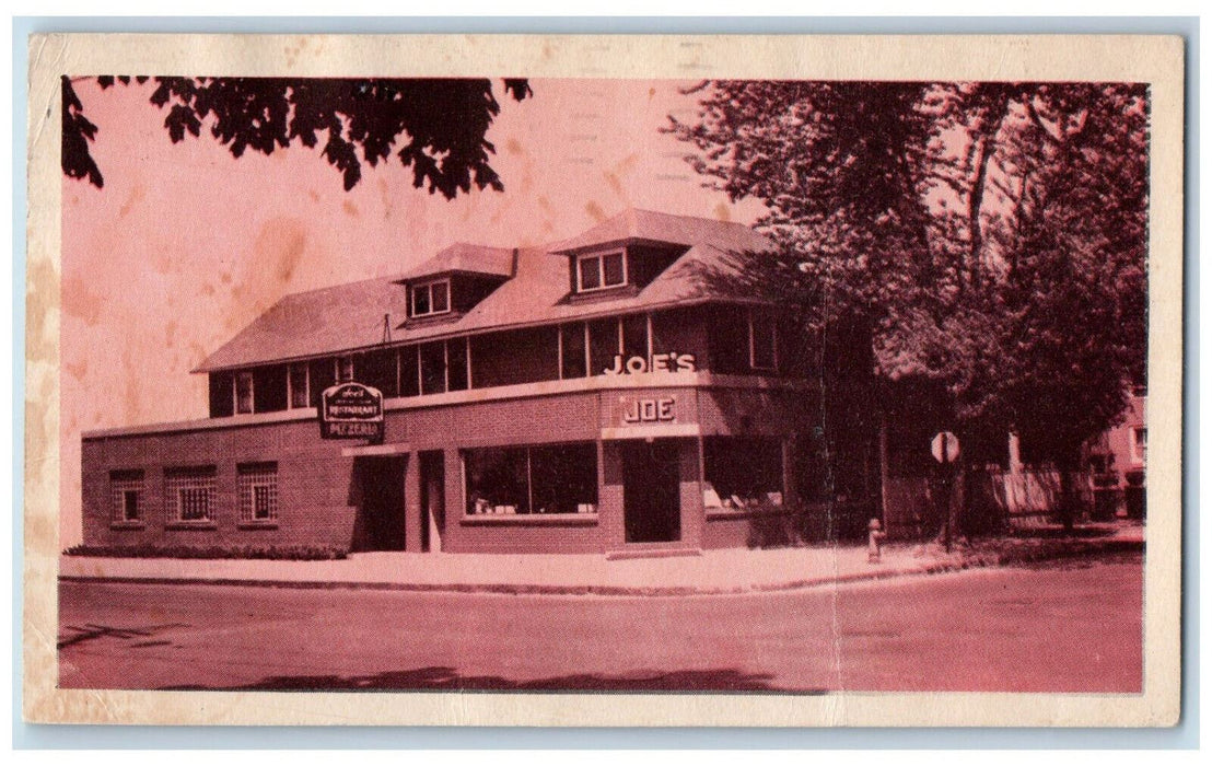 1949 Joe's Restaurant In Heart of Finger Lakes Region Ithaca NY Postcard