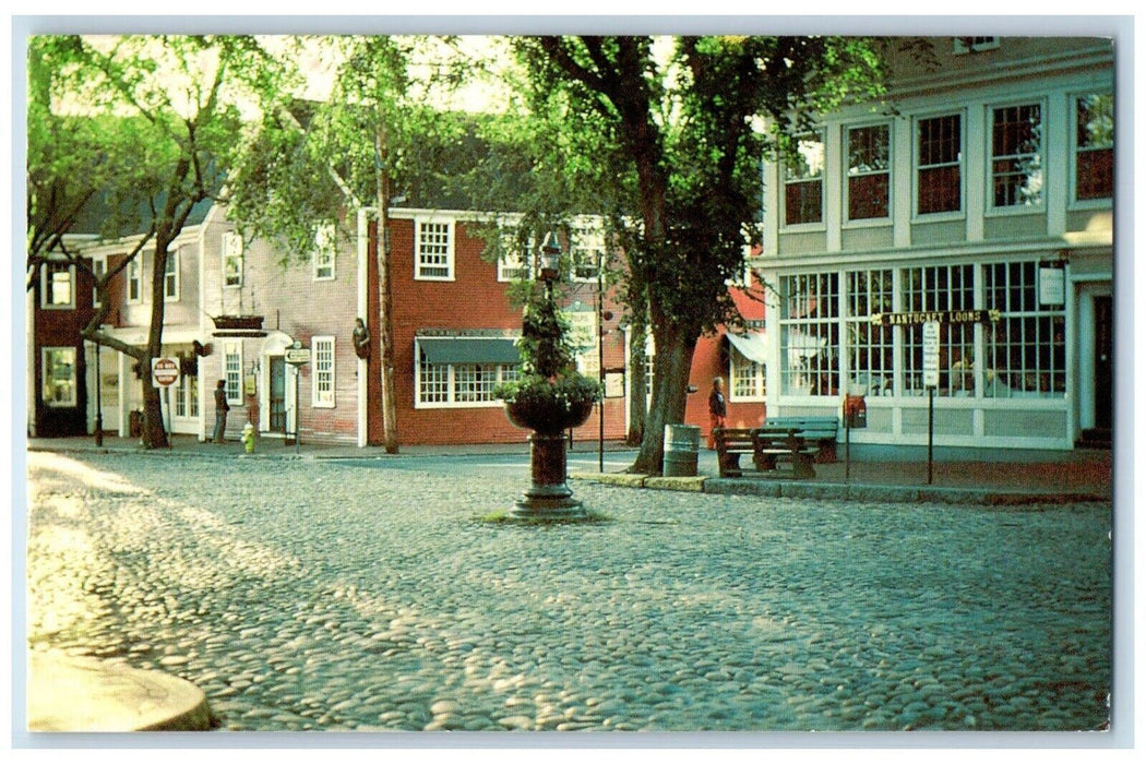 Street View of Nantucket Looms Store Cape Cod Massachusetts MA Posted Postcard