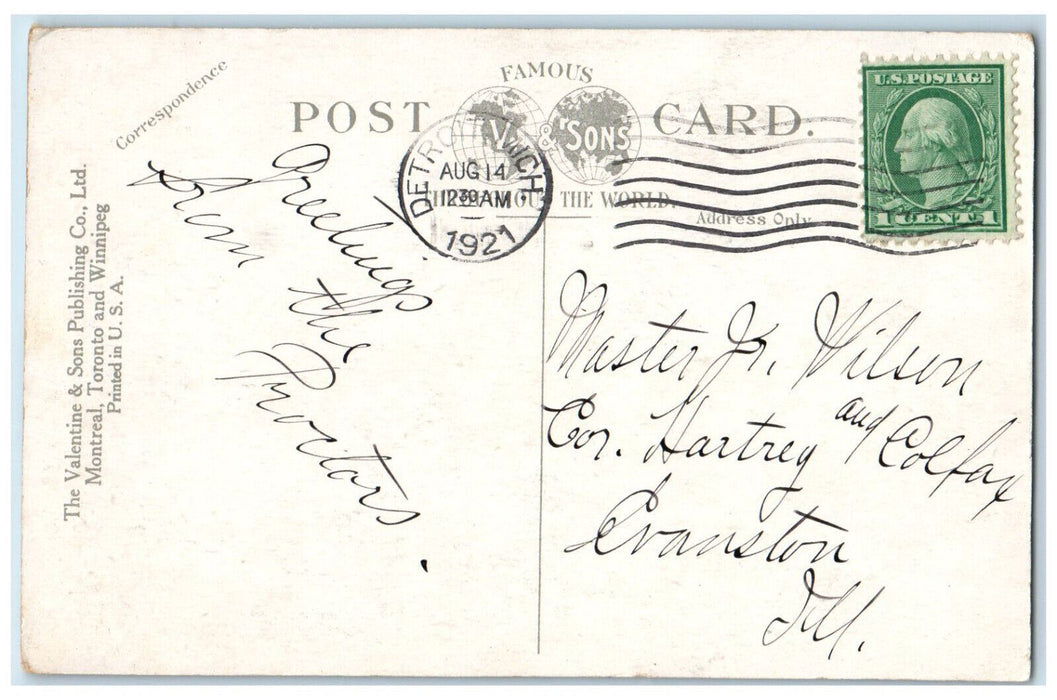 1921 Railroad C.P.R. Station Chatham Ontario Canada Antique Posted Postcard