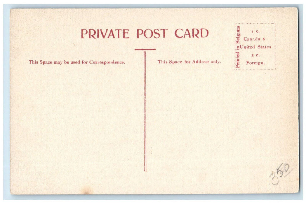1913 Trolley Car Portion of Sparks Street Ottawa Ontario Canada Postcard