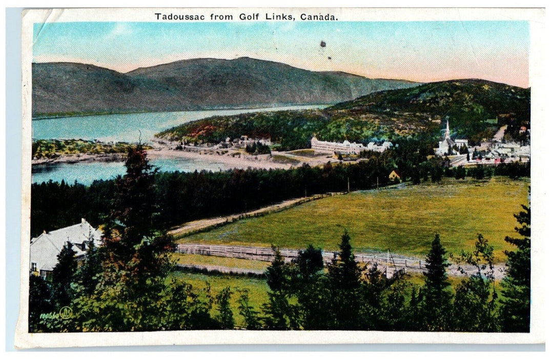1936 Tadoussac from Golf Links Quebec Canada Vintage Posted Postcard