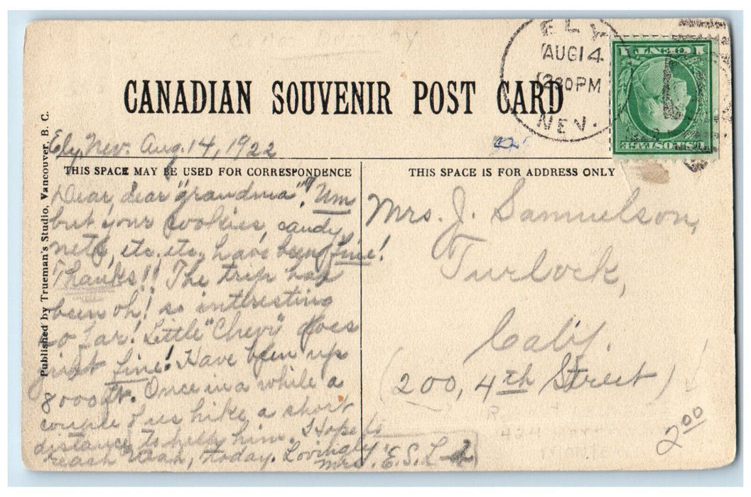 1922 Glacier House Glacier British Columbia Canada Antique Postcard