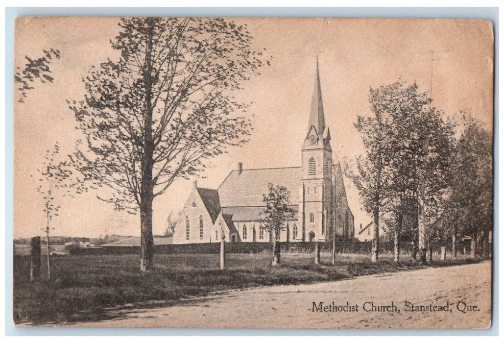 1919 Methodist Church Stanstead Quebec Canada Antique Posted Postcard