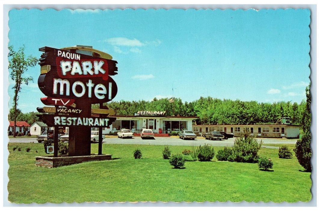 c1960's Paquin Park Motel Restaurant Morrisburg Ontario Canada Posted Postcard