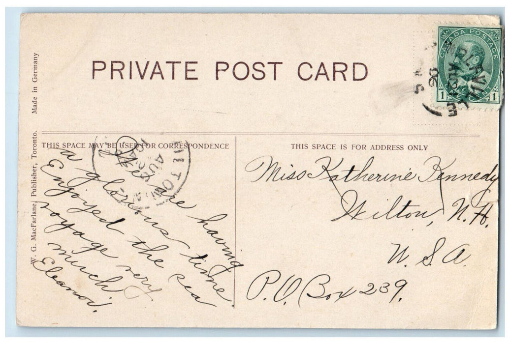 1906 Old Well and Willos at Grand Pre Nova Scotia Canada Posted Postcard
