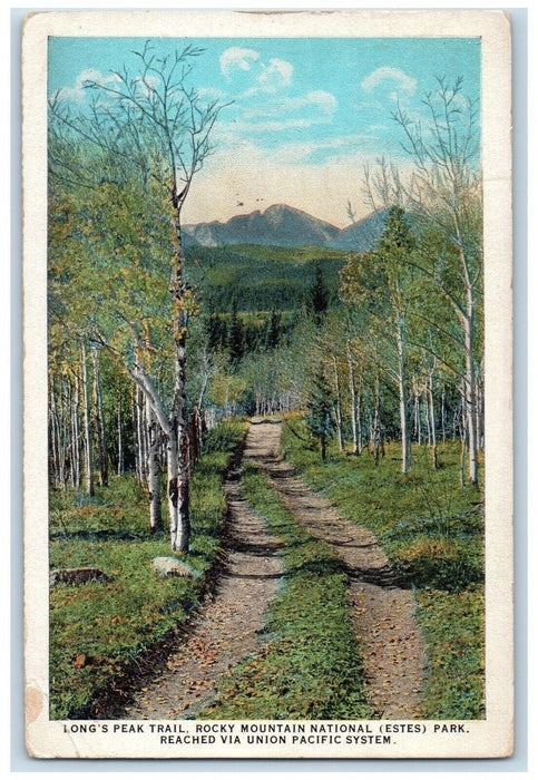1909 Long's Peak Trail Rocky Mountain National Estes Park Colorado UPS Postcard
