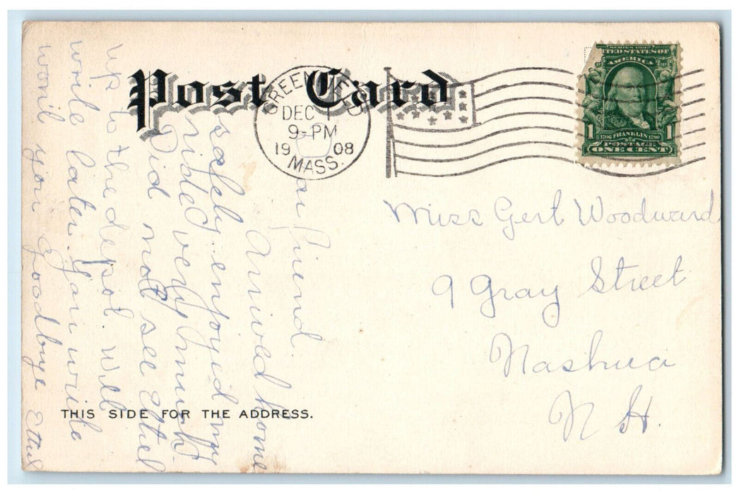1908 Canadian View on Boston & Maine Railroad Lake Massawippi PQ Postcard