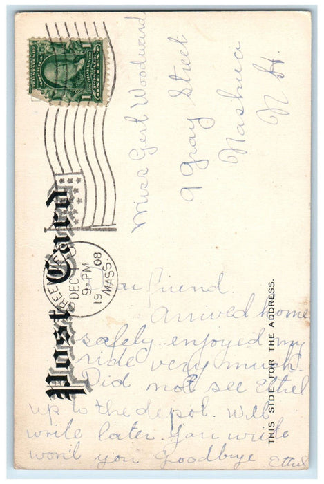 1908 Canadian View on Boston & Maine Railroad Lake Massawippi PQ Postcard