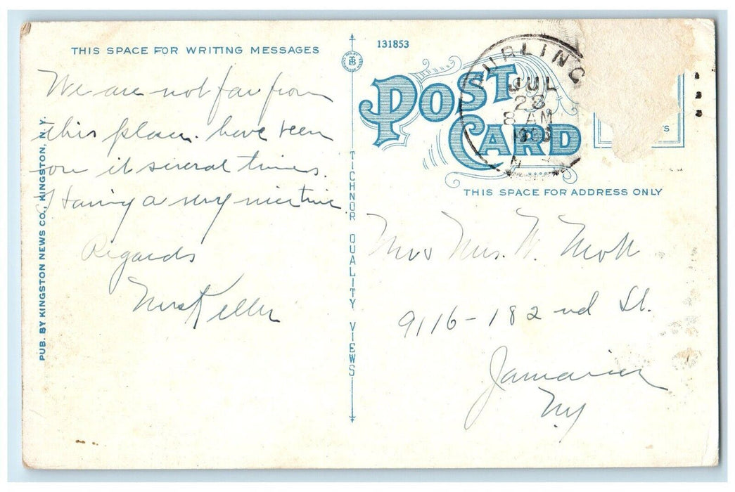 1935 Approaching Point Lookout Mohican Trail Catskill Mountain New York Postcard