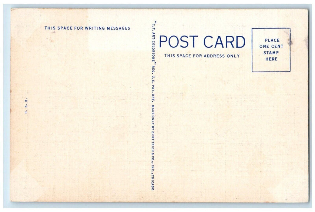 c1940 Section Officers 7th Calvary Area Ft Bliss Quarters El Paso Texas Postcard