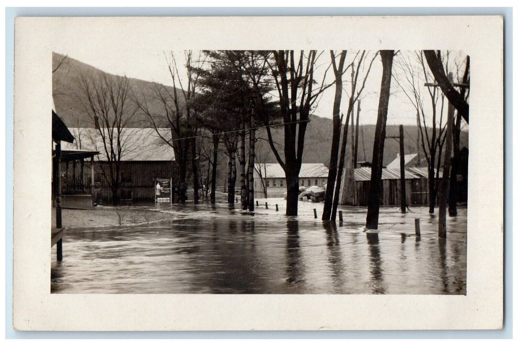 c1910's Flood Granite Factory Magic Stove Poster Vermont VT RPPC Photo Postcard