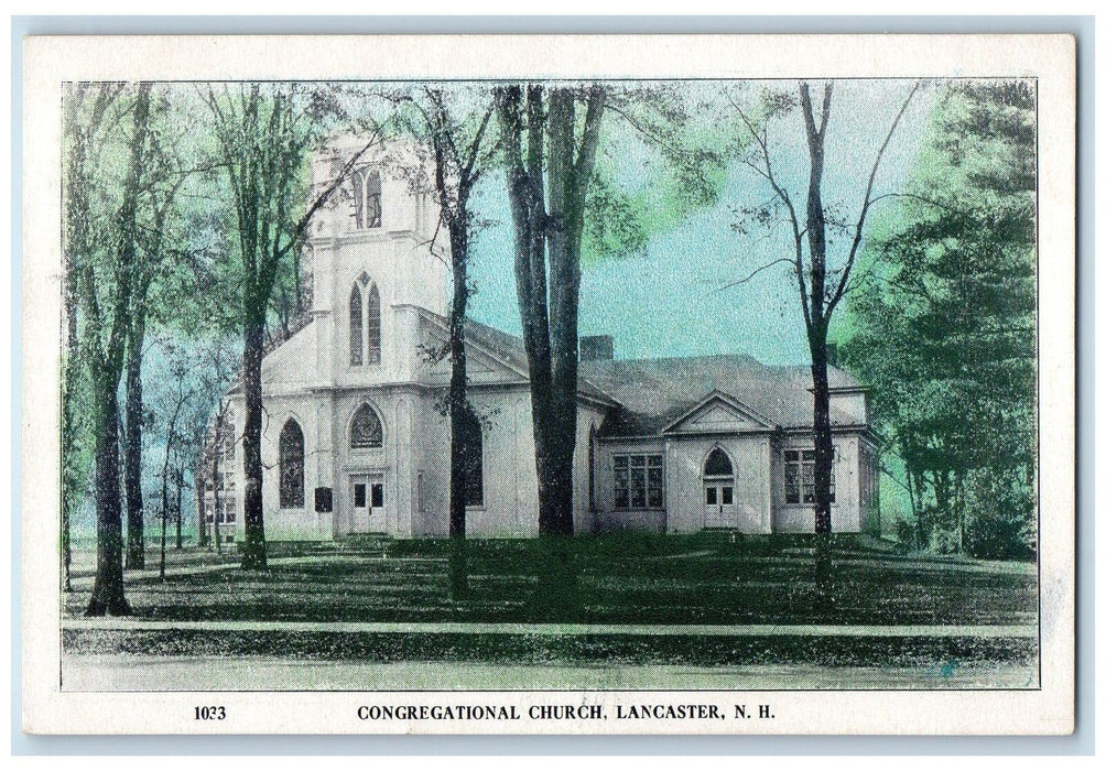 1936 Congregational Church Exterior Lancaster New Hampshire NH Posted Postcard