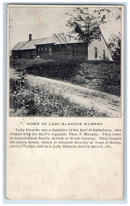 1909 Home Of Lady Blanche Murphy Exterior Scene North Conway NH Posted Postcard