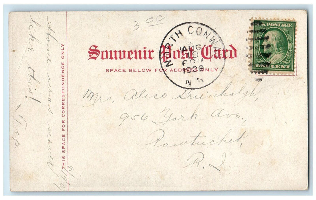 1909 Home Of Lady Blanche Murphy Exterior Scene North Conway NH Posted Postcard